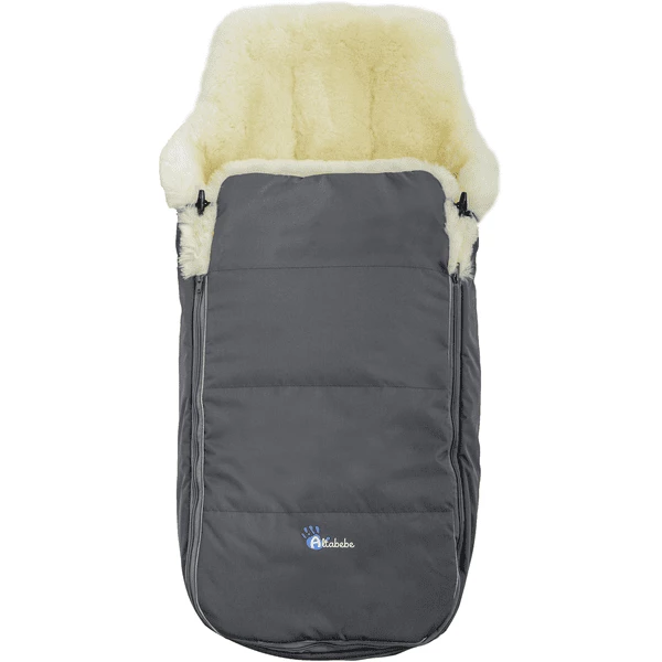 Altabebebe Coprigambe In Pelle Di Agnello Per Passeggino - Grigio Scuro 4 Altabebebe Coprigambe In Pelle Di Agnello Per Passeggino - Grigio Scuro - immagine 2