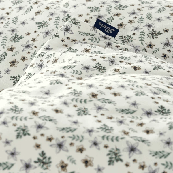 Alvi ® Biancheria Da Letto Petit Fleurs Verde/bianco 100 X 135 Cm 4 Alvi ® Biancheria Da Letto Petit Fleurs Verde/bianco 100 X 135 Cm - immagine 2