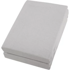 Alvi ® Lenzuolo Montato Confezione Doppia Argento/argento 70 X 140 Cm