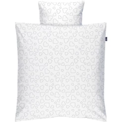 Alvi® Set 3 Pezzi Per Culla Basculante, Hearts White -Negozio online Pink Or Blue alvi set 3 pezzi per culla basculante hearts white a300337 1