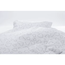 Alvi® Set 3 Pezzi Per Culla Basculante, Hearts White -Negozio online Pink Or Blue alvi set 3 pezzi per culla basculante hearts white a300337 3