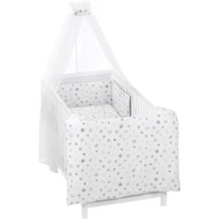 Alvi Set Biancheria Da Lettino 3 Pezzi, Stelle Grigio Argento Esclusivo -Negozio online Pink Or Blue alvi set biancheria da lettino 3 pezzi stelle grigio argento esclusivo a248844 3