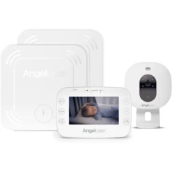 Angelcare Angel Care ® SmartSensor Pro 3: Video Di Monitoraggio Del Bambino 3 In 1 Con Audio E Movimento Con Due Tappeti Sensori Wireless