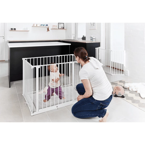 BabyDan Baby Dan Box Square Con Materassino, Bianco 4 BabyDan Baby Dan Box Square Con Materassino, Bianco - immagine 2