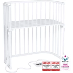 Babybay Boxspring Lettino Co-sleeping Con Materasso In Cotone Classico Morbido, Bianco -Negozio online Pink Or Blue babybay boxspring lettino co sleeping con materasso in cotone classico morbido bianco a415131 4