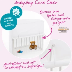 Babybay® Copertura Care Cover Per Lettini Maxi, Boxspring E Comfort, Bianco -Negozio online Pink Or Blue babybay copertura care cover per lettini maxi boxspring e comfort bianco a288145 4