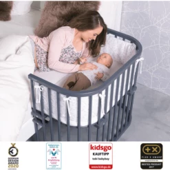 Babybay Lettino Co-sleeping Maxi, Ardesia 8 Babybay Lettino Co-sleeping Maxi, Ardesia -Negozio online Pink Or Blue babybay lettino co sleeping maxi ardesia a086205 1