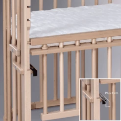 Babybay Lettino Co-sleeping Maxi Comfort Plus Laccato Naturale -Negozio online Pink Or Blue babybay lettino co sleeping maxi comfort plus laccato naturale a376136 1