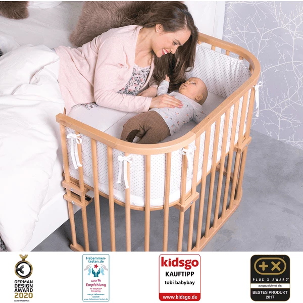 Babybay Lettino Co-sleeping Maxi, Legno Naturale Non Trattato 4 Babybay Lettino Co-sleeping Maxi, Legno Naturale Non Trattato - immagine 2