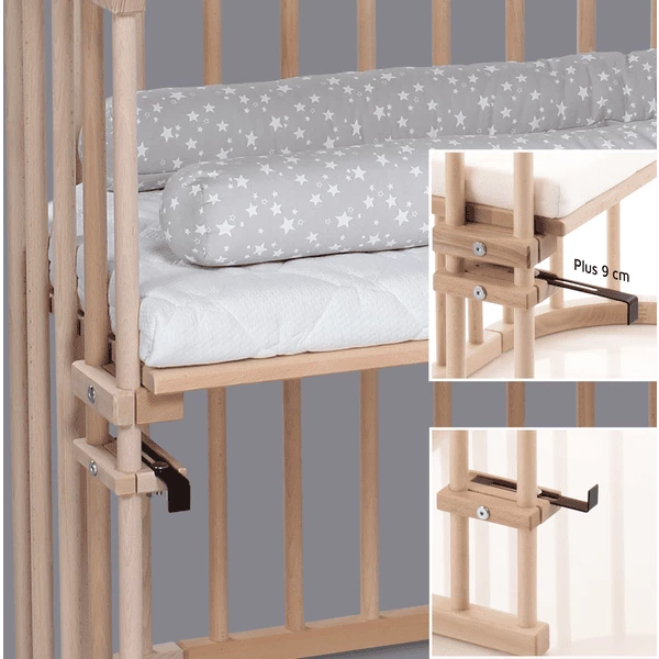 Babybay Lettino Co-sleeping Maxi, Legno Naturale Non Trattato 6 Babybay Lettino Co-sleeping Maxi, Legno Naturale Non Trattato - immagine 4