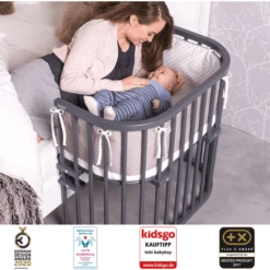 Babybay Lettino Co-sleeping Original Extra Traspirante - Grigio Ardesia 8 Babybay Lettino Co-sleeping Original Extra Traspirante - Grigio Ardesia -Negozio online Pink Or Blue babybay lettino co sleeping original extra traspirante grigio ardesia a086196 1