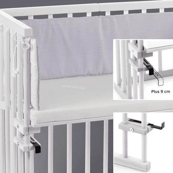 Babybay Midi Lettino Co-sleeping Con Materasso In Cotone Classico Morbido, Bianco 6 Babybay Midi Lettino Co-sleeping Con Materasso In Cotone Classico Morbido, Bianco - immagine 4