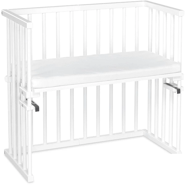 Babybay Midi Lettino Co-sleeping Con Materasso In Cotone Classico Morbido, Bianco 3 Babybay Midi Lettino Co-sleeping Con Materasso In Cotone Classico Morbido, Bianco