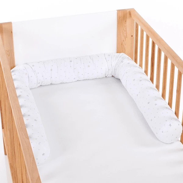 Babybay ® Nesting Piqué Serpente Adatto Per Culle, Bianco Stella Mix Sand / Azzurro 7 Babybay ® Nesting Piqué Serpente Adatto Per Culle, Bianco Stella Mix Sand / Azzurro - immagine 5