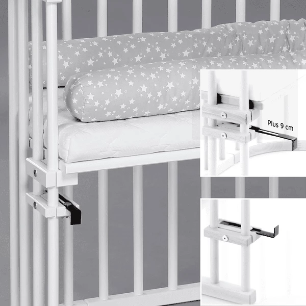 Babybay Original Lettino Co-sleeping Con Materasso In Cotone Classico Morbido, Bianco 6 Babybay Original Lettino Co-sleeping Con Materasso In Cotone Classico Morbido, Bianco - immagine 4