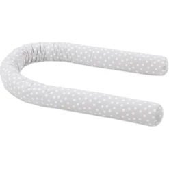 Babybay® Paracolpi A Serpente Piqué Grigio Perla, Pois Bianco