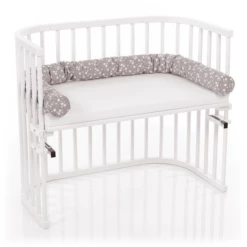 Babybay Paracolpi A Serpente Stella Taupe/bianco -Negozio online Pink Or Blue babybay paracolpi a serpente stella taupe bianco a214937 1