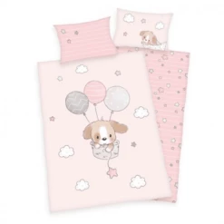 Babybest® Letto In Flanella Sweet Puppy GOTS 100 X 135 Cm -Negozio online Pink Or Blue babybest letto in flanella sweet puppy gots 100 x 135 cm a297078 2