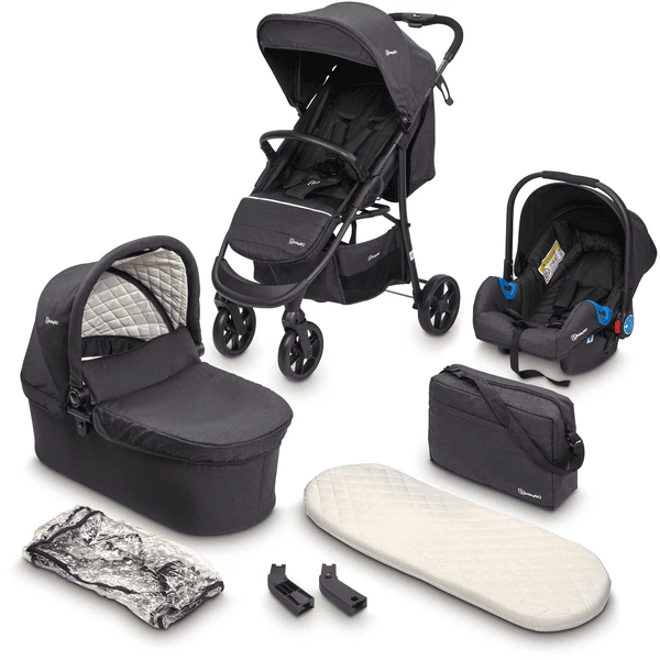 BabyGO Passeggino 3 In 1 - Nero 3 BabyGO Passeggino 3 In 1 - Nero