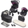 BabyGO Passeggino 3 In 1 - Nero/rosa -Negozio online Pink Or Blue babygo passeggino 3 in 1 nero rosa a364337