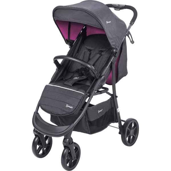 BabyGO Passeggino 3 In 1 - Nero/rosa 6 BabyGO Passeggino 3 In 1 - Nero/rosa - immagine 4