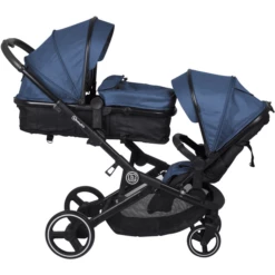 BabyGO Passeggino Gemellare Twinner, Blu -Negozio online Pink Or Blue babygo passeggino gemellare twinner blu a299480 1