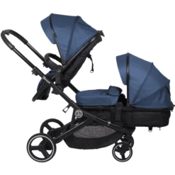 BabyGO Passeggino Gemellare Twinner, Blu -Negozio online Pink Or Blue babygo passeggino gemellare twinner blu a299480 2