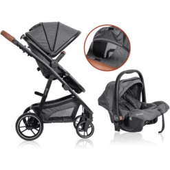 BabyGO Passeggino Simplex Air 3 In 1 Grigio Melange -Negozio online Pink Or Blue babygo passeggino simplex air 3 in 1 grigio melange a364148 2
