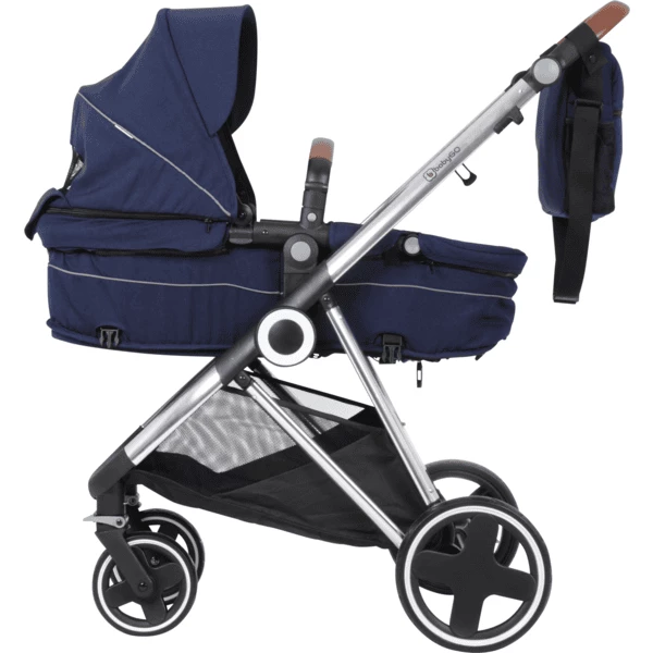 BabyGO Passeggino Trio Halime 3 In 1 Blue Silver 6 BabyGO Passeggino Trio Halime 3 In 1 Blue Silver - immagine 4