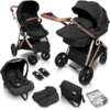 BabyGO Passeggino Trio Halime 3 In 1 Gold Antracite -Negozio online Pink Or Blue babygo passeggino trio halime 3 in 1 gold antracite a316605