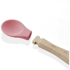 BabyJem Cucchiaio In Silicone Con Manico In Legno, Rosa -Negozio online Pink Or Blue babyjem cucchiaio in silicone con manico in legno rosa a375312 2