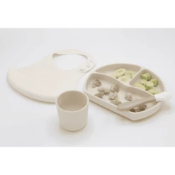 BabyJem Set Pappa In Silicone - Bianco -Negozio online Pink Or Blue babyjem set pappa in silicone bianco a375322 2