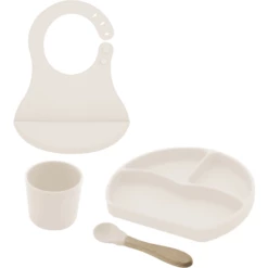BabyJem Set Pappa In Silicone - Bianco -Negozio online Pink Or Blue babyjem set pappa in silicone bianco a375322 4