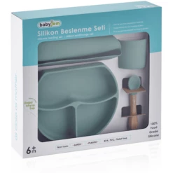 BabyJem Set Pappa In Silicone - Verde -Negozio online Pink Or Blue babyjem set pappa in silicone verde a375327 3