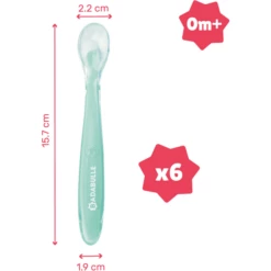 Badabulle Set Di 6 Cucchiai In Silicone -Negozio online Pink Or Blue badabulle set di 6 cucchiai in silicone a327666 3