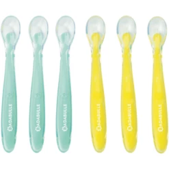 Badabulle Set Di 6 Cucchiai In Silicone -Negozio online Pink Or Blue badabulle set di 6 cucchiai in silicone a327666 4