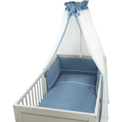 Be Be 's Collection Muslin Bed Linen Blu Scuro 100 X 135 Cm -Negozio online Pink Or Blue be be s collection muslin bed linen blu scuro 100 x 135 cm a325339 4