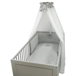 Be Be 's Collection Muslin Bed Set 3-pz. Grigio 100 X 135 Cm -Negozio online Pink Or Blue be be s collection muslin bed set 3 pz grigio 100 x 135 cm a325126 2