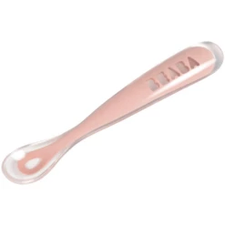 BEABA Cucchiaio Ergonomico Del Bambino Del Silicone 1a Età Rosa -Negozio online Pink Or Blue beaba cucchiaio ergonomico del bambino del silicone 1a eta rosa a303185 3