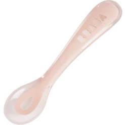 BEABA Cucchiaio Per Bambini In Silicone 2. Fascia D'età Rosa