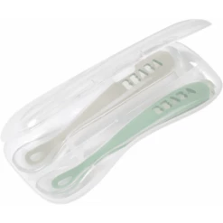 BEABA ® Set Di 2 Cucchiai In Silicone Per La Seconda Età, Velvet Grigio/verde Salvia -Negozio online Pink Or Blue beaba set di 2 cucchiai in silicone per la seconda eta velvet grigio verde salvia a393167 2