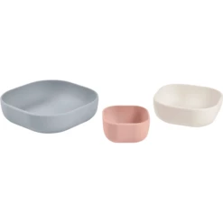 BEABA ® Set Di 3 Ciotole, Velvet Grigio/ Cotton / Rosa Chiaro In Silicone -Negozio online Pink Or Blue beaba set di 3 ciotole velvet grigio cotton rosa chiaro in silicone a409220 2
