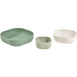 BEABA ® Set Di 3 Ciotole, Verde Salvia/ Cotton / Grigio Chiaro In Silicone -Negozio online Pink Or Blue beaba set di 3 ciotole verde salvia cotton grigio chiaro in silicone a409218 2