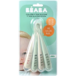 BEABA ® Set Di 4 Cucchiai In Silicone Per Bambini Di 1a Età, Velvet Grigio/verde Salvia -Negozio online Pink Or Blue beaba set di 4 cucchiai in silicone per bambini di 1a eta velvet grigio verde salvia a392959 3