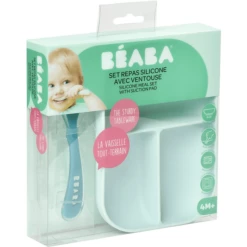 BEABA Set Piatto E Cucchiaio In Silicone, Età 2 Anni, Blu -Negozio online Pink Or Blue beaba set piatto e cucchiaio in silicone eta 2 anni blu a281599 4