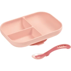 BEABA Set Piatto E Cucchiaio In Silicone, Età 2 Anni, Rosa -Negozio online Pink Or Blue beaba set piatto e cucchiaio in silicone eta 2 anni rosa a281671 2