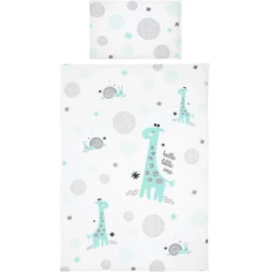Bebe- Jou® Set Lenzuola Hello Little One, Mint 100x135cm 5 Bebe- Jou® Set Lenzuola Hello Little One, Mint 100x135cm -Negozio online Pink Or Blue bebe jou set lenzuola hello little one mint 100x135cm a260052 1