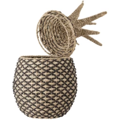 Bloomingville MINI Cesto Con Coperchio Ananas Rosamaj Pandan - Nero -Negozio online Pink Or Blue bloomingville mini cesto con coperchio ananas rosamaj pandan nero a381186 2