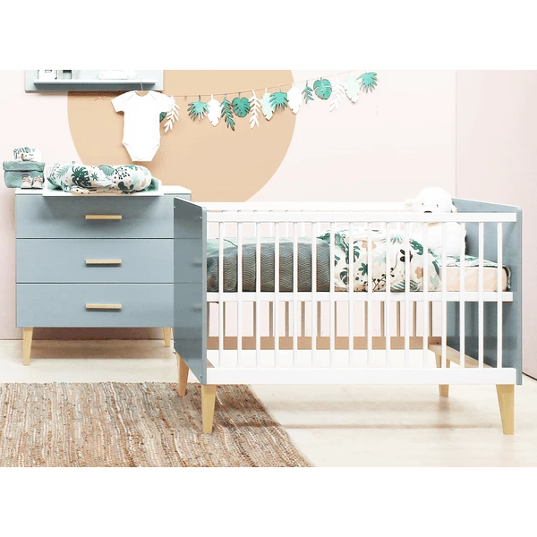 Bopita Cameretta Emma 2 Pezzi 60 X 120 Cm Bianco/grigio, Con Fasciatoio 3 Bopita Cameretta Emma 2 Pezzi 60 X 120 Cm Bianco/grigio, Con Fasciatoio