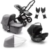 Bugaboo Passeggino Trio Cameleon 3 Plus Complete Black/Grey Melange Incl. Ovettonero -Negozio online Pink Or Blue bugaboo passeggino trio cameleon 3 plus complete black grey melange incl ovettonero a312603